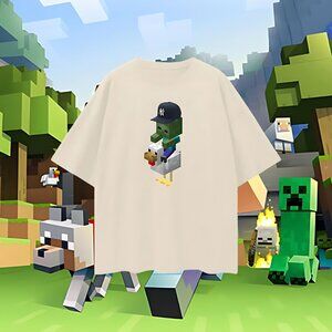 Baby Zombie With NY Fitted Riding A Chicken Oversized T Shirt